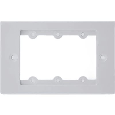 Frame para Wall Plate / 1 Gang / Metal / Montaje al Ras / 3 Inserciones USA / Blanco