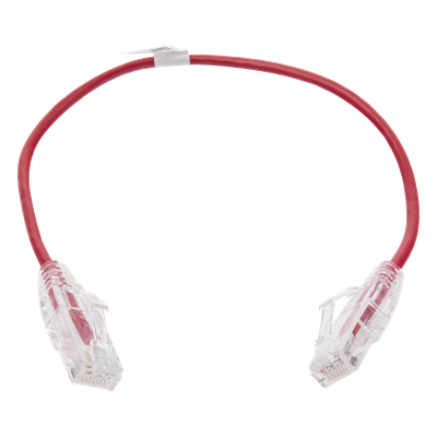 Cable de Parcheo / UTP Cat6 / 30 cm (0.98 ft) / 28 AWG / Slim / Rojo