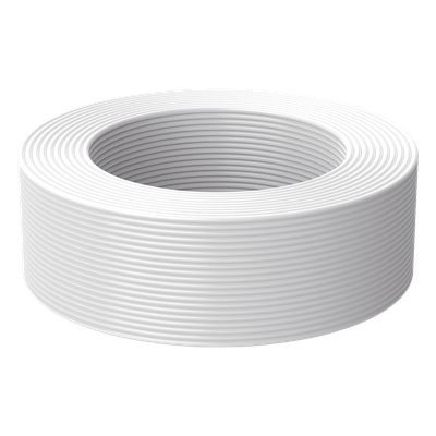 Cable para Alarma / 4 Conductores / 22 AWG / CCA / Bobina 100 m (328 ft) / Forro Blanco Resistente a UV