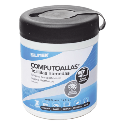 Toallitas Húmedas Antibacteriales / Limpieza de Equipos Electrónicos / 30 Piezas / Antiestáticas / Alcohol Isopropílico