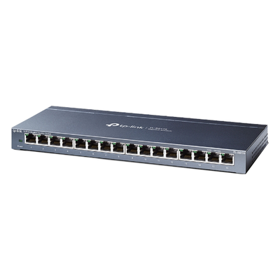 Switch / 16 Puertos Gigabit / 10/100/1000 Mbps / Fanless / Escritorio o Pared