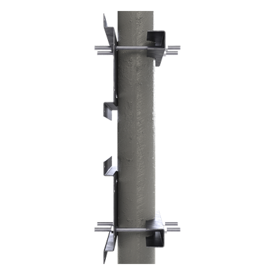 Herraje de Fijación para Gabinete / Compatible 16U y 24U / Acero Galvanizado / Pared, Poste o Torre