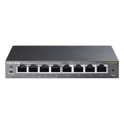 Switch PoE Easy Smart / 8 puertos Gigabit / 4 puertos PoE 802.3af / 55 W total / 11.9 Mpps