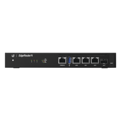 Router Edge / 4 Gbps / 3.4 Mpps / 3x RJ45 Gigabit + 1x SFP / 4-Core 1 GHz / 1 GB RAM / Rack 0.75 x 0.45 x 0.10 ft