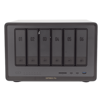 NAS / 6 Bahías + 2 NVMe / Intel i5 / Thunderbolt 4 / 10GbE / DDR5 64GB / HDMI