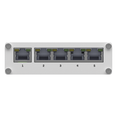 Switch Industrial No-Administrable / 5 Puertos Gigabit / Aluminio DIN / -40 a 75 °C / 9-30 VDC / 1.8 W / 10 Gbps Full Duplex