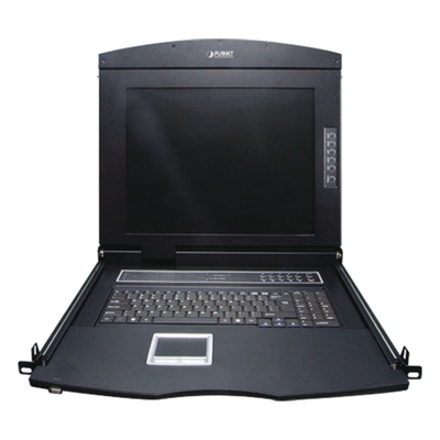 Consola KVM LCD / 17 Pulgadas / 8 Puertos VGA / Resolución 1280x1024 / Rack 1U / Cascada hasta 64 Servidores