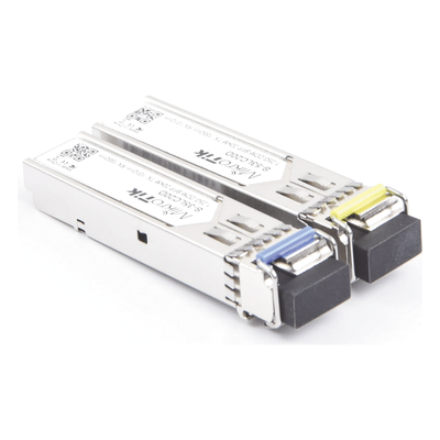 Transceptores SFP / 1.25G / LC UPC / WDM 1310/1550nm / Monomodo 20km / -40°C a +70°C / DDM