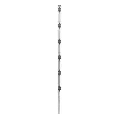 Poste para Cerca Electrificada / 6 Aisladores de Paso / Acero Galvanizado Calibre 18 / Altura 1.4 m (4.6 ft) / Fijación en Concreto / Intemperie