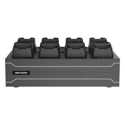 Dock Station de Escritorio / 8 Puertos Body Cams / Dual Gigabit / 4 Bahías HDD / ANR / Cobertura Cíclica / -10°C a 55°C