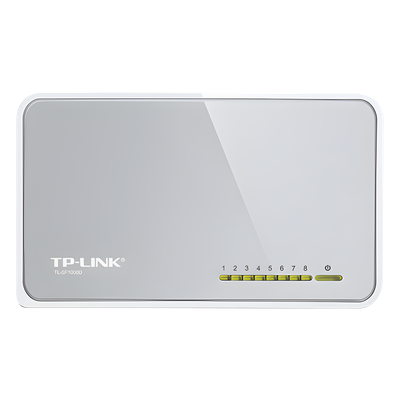 Switch de escritorio / 8 puertos / 10/100 Mbps / Auto-MDI/MDIX / Green Ethernet / 5.3x3.1x0.9 in