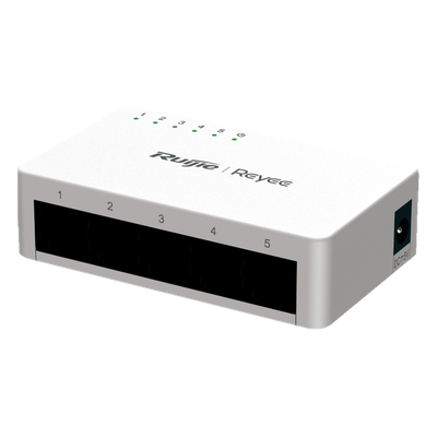 Switch No Administrable / 5 Puertos 10/100 Mbps / Visibilidad Cloud / Plug & Play / 1 Gbps Switching Capacity