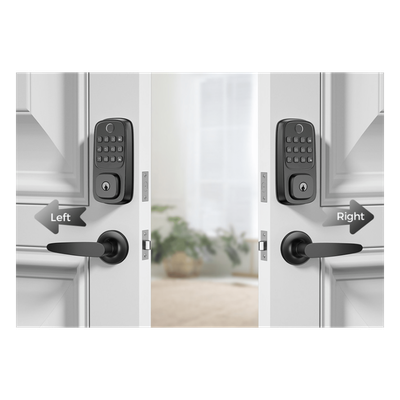 Cerradura Inteligente WiFi / Escáner de Huellas Dactilares / Teclado Numérico / Control por App / 8 Baterías AA / Bloqueo Manual y Automático / Compatible con Puertas 35-55 mm