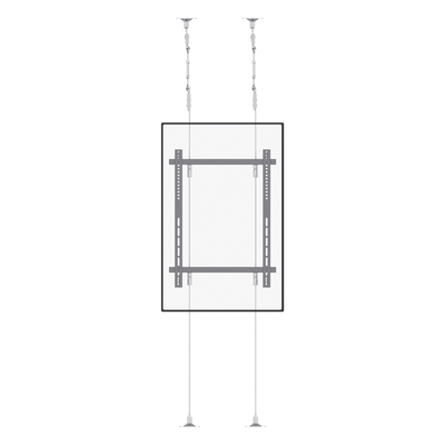 Soporte de Montaje Suelo a Techo / Pantallas 32" ~ 75" / Carga Máxima 30 kg / VESA 400 x 600 mm / Cableado de Acero
