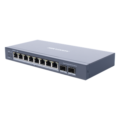 Switch Administrable PoE+ / 8 Puertos Gigabit / 2 SFP / Extensión 300 m (984.3 ft) / 110 W / Gestión en la Nube