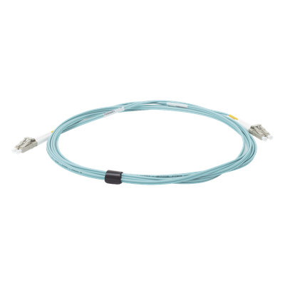 Jumper de Fibra Óptica / Multimodo 50/125 OM3 / LC-LC Duplex / OFNR / 5 m (16.40 pies) / Color Aqua