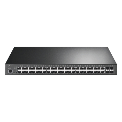 Switch PoE+ L2+ / 48 Puertos Gigabit / 4 SFP 1G / Presupuesto PoE 384W / Rendimiento 104 Gbps / Montaje en Rack