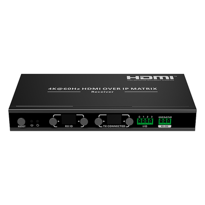 Receptor HDMI sobre IP / 4K60 Hz / 120 m / 18 Gbps / Videowall / 393 ft