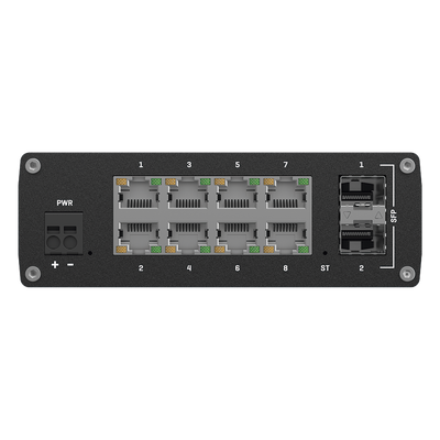 Switch Industrial Administrable L2 / 8 Puertos GE + 2 SFP / Profinet / Ethernet/IP / -40°C a 75°C / IP30