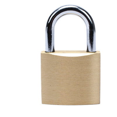 Candado de Seguridad / Cuerpo Latón 40 x 40 mm / Perno Doble Sujeción / Argolla 6.2 mm / 3 Llaves / 560 gr