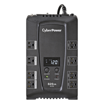 UPS Línea Interactiva / 825 VA / 450 W / 8 Tomas NEMA 5-15R / AVR Integrado / LCD Multifunción / Protección 1030 J