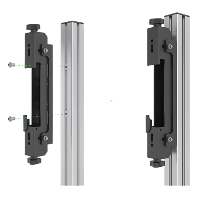 Kit de Ganchos para Videowall LED / Ajuste de Profundidad 15 mm / Ajuste Angular 5° / Longitud 56 mm (1.8')