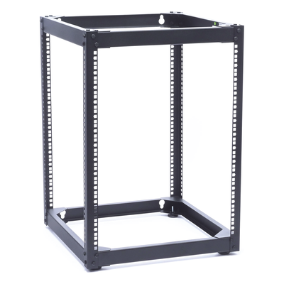 Rack Abierto de 4 Postes / 14 Unidades / Profundidad 510 mm / Montaje Pared o Piso / Acero 9.3 kg