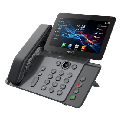 Teléfono IP Ejecutivo / 20 Líneas SIP / Pantalla Táctil IPS 7" / Wi-Fi 6 / Bluetooth 5.4 / Handset Inalámbrico / PoE / Gigabit Dual Ethernet