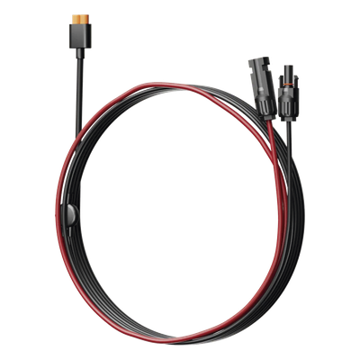 Cable Fotovoltaico / 2.5 m (8.2 ft) / 12 AWG / MC4 Macho-Hembra + XT60 / Negro