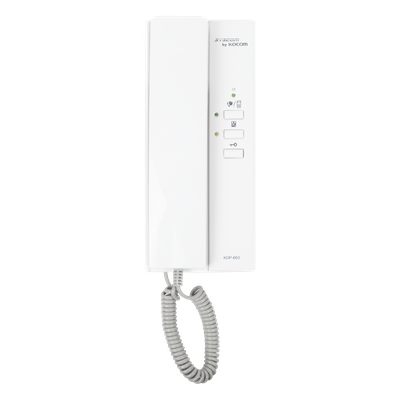 Auricular para sistema de audioportero / Compatible con KLPD410 y KIP120 / Cableado 5 hilos / Alcance 300 m (984 ft) / Montaje en pared
