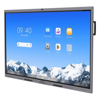 Pantalla Interactiva Touch / 86" 4K UHD / Android 16 Certificado EDLA / 50 Puntos Táctiles / Cámara Web 8 MP / Audio 70 W / NFC