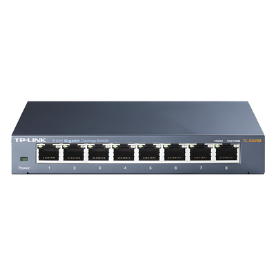 Switch Gigabit / 8 Puertos 10/100/1000 Mbps / 11.9 Mpps / No Administrable / Escritorio o Bastidor