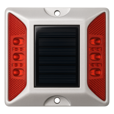 Señalizador Vial Solar / 6 LED Intermitentes / Alcance Visual 800 m (2624.7 ft) / Autonomía 108 h / IP68 / Carga 20000 kg / -25°C a +75°C