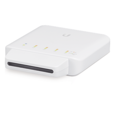 Switch PoE semi-exterior / 5 puertos Gigabit / 1 entrada 802.3bt + 4 salidas 802.3af / IP55 / 46W / Montaje pared o poste