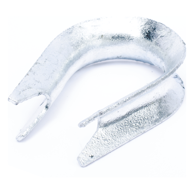 Guardacabo / Acero Galvanizado en Caliente / 18.5 x 82 mm / 0.06 x 0.27 ft / Compatible Remates Delt-001 a Delt-005 / Fibra Óptica ADSS y Figura 8