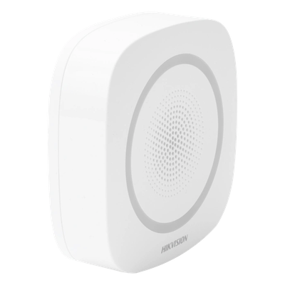 Sirena Inalámbrica Interior / 110 dB / Estrobo Azul / 433 MHz / AES-128 / 3 Tipos de Alarma