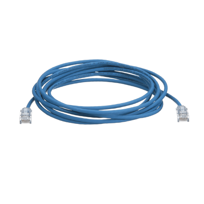 Cable de Parcheo Cat6 UTP / 28AWG Diámetro Reducido / 30.48 m (100 ft) / Azul / 250 MHz / PoE++