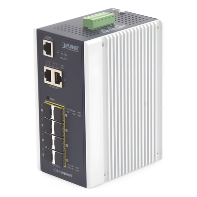 Switch Industrial Administrable L2+ / 8 Puertos SFP 1G / 2 Puertos TP Gigabit / 2 Puertos SFP 2.5G / -40 a 75°C / IP30