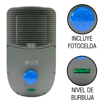 Luminario Urbano LED / 100W / Flujo Luminoso 16 000 lm / Ángulo de Luz 105°-135° / Fotocelda Integrada / IP65 / Vida Útil 50 000 h