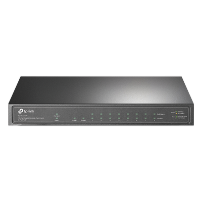 Switch PoE+ / 8 Puertos Gigabit PoE+ / 1 Puerto Gigabit Uplink / 1 Puerto SFP / 63W PoE Total / 20 Gbps