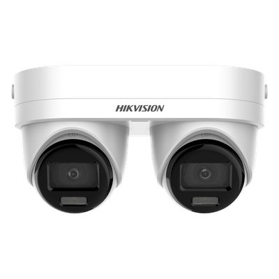 Cámara IP Dual Lente / 4 Megapixel por Sensor / WDR 120 dB / IR 10 m (32.8 ft) / IP67 / IK10 / PoE / Audio Bidireccional