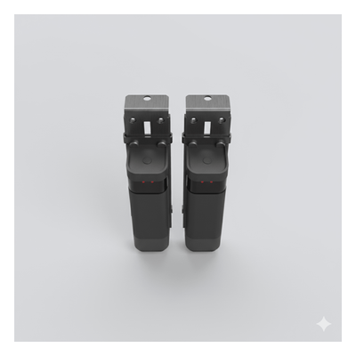 Sensor de Haz Infrarrojo Inalámbrico / Triple Frecuencia 409-458 MHz / Alcance 20 m (65.6 ft) / IP54 / Ajuste Angular ±90° / Batería Litio 2300 mAh