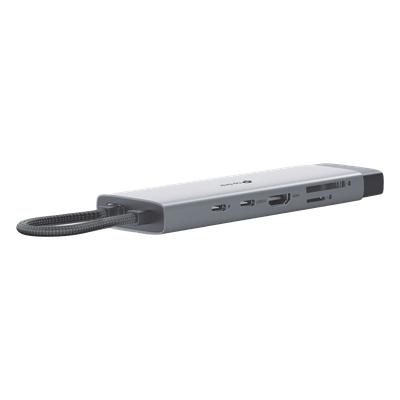 HUB USB-C 9 en 1 / HDMI 4K@60Hz / Ethernet Gigabit / 100W PD / 140.2x43x14.3 mm (0.46x0.14x0.047 ft)