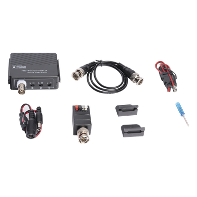 Kit de transmisión de video / 400 m (1312 ft) / 2 MP / HD-TVI HD-CVI AHD CVBS / Activo+Activo / Protección grado III