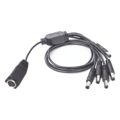 Cable de Distribución de Alimentación / 5 Vías / 4 Cámaras TurboHD / 12 VCC / 500 mA por Canal / Conector Plug 2.5'