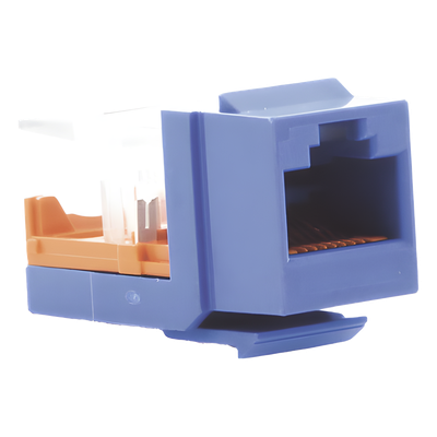 Jack Keystone / Cat 5e / RJ45 / 8P8C / Leadframe / T568A-B / Azul / 1 Puerto