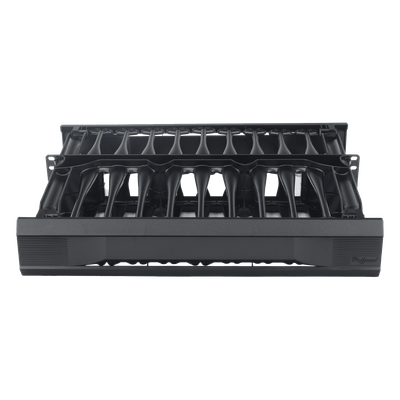 Organizador de Cables Horizontal / Doble Cara Frontal y Posterior / Rack 19in / 2 UR / Capacidad 223 Cables Cat 5e