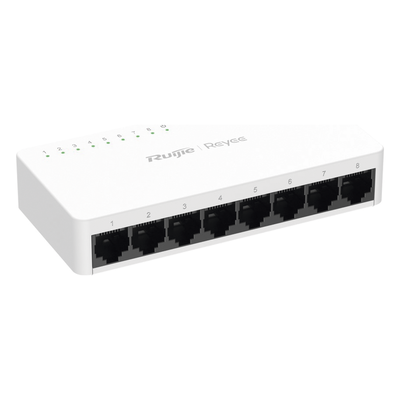 Switch No Administrable / 8 Puertos 10/100 Mbps / Plug & Play / Cloud Visible / Montaje Escritorio o Rack / 2.3 W