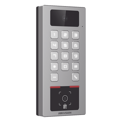 Teclado con Lector de QR / Cámara 2 Megapixel / Videoportero Multiapartamento / IP65 & IK09 / PoE / 2 Relays / Control de 2 Puertas