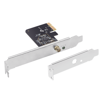 Adaptador PCI Express Inalámbrico / Dual Band AC 600 Mbps / MU-MIMO / Antena Omnidireccional 2 dBi / WPA3 / Perfil Bajo y Completo